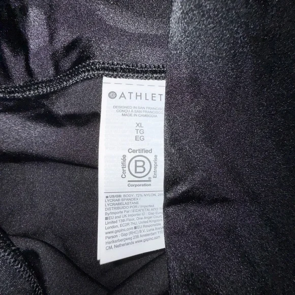 ATHLETA Simone Biles Shine High Rise Elation 7/8 Legging - Black Zebra Shine XL - Picture 8 of 10